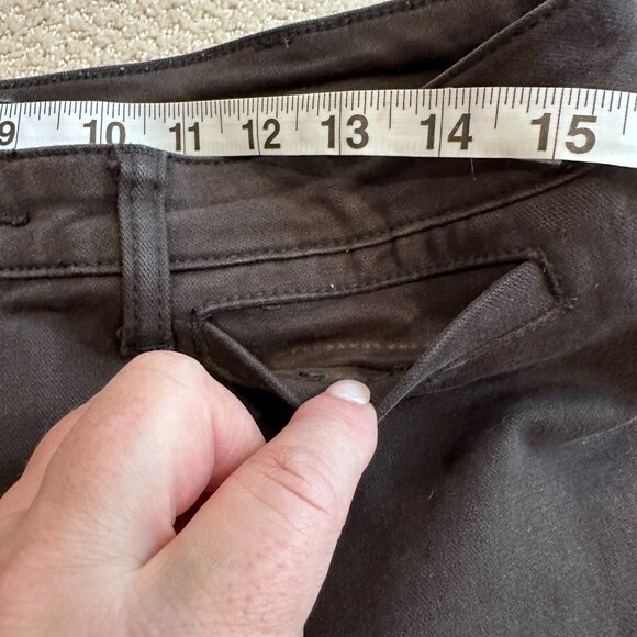 Oat New York Pants High-Rise Wide-Leg Crop Brown Sz 31 Minimal Lagenlook Neutral - Picture 9 of 12